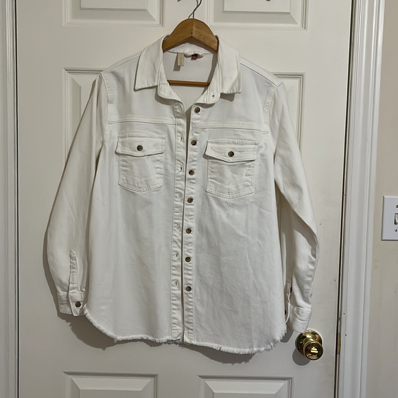 Anthropologie Pilcro White Denim Jean Jacket - Picture 7 of 7